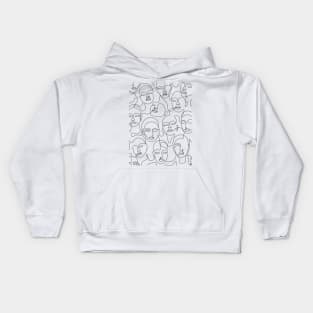 Crowded Girls Kids Hoodie